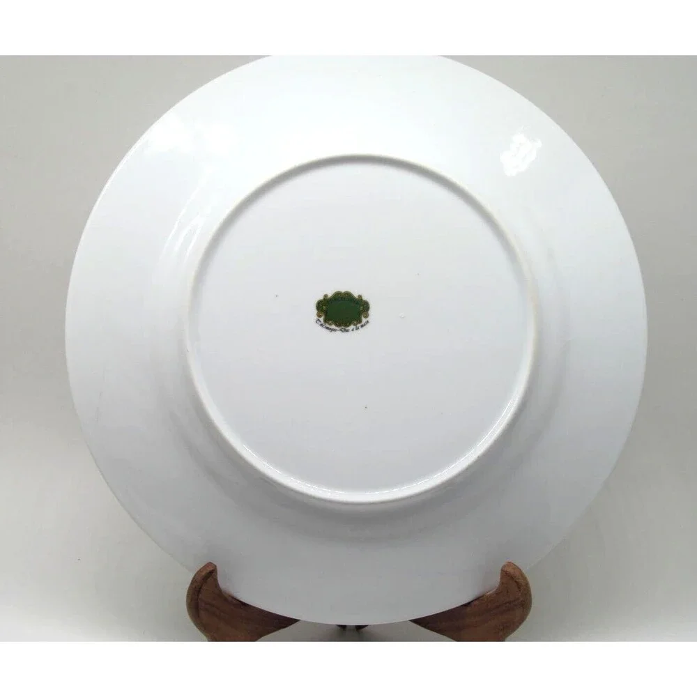 LG Porcelaine T Limoges France Fruit Dec a La Main 12 1/2